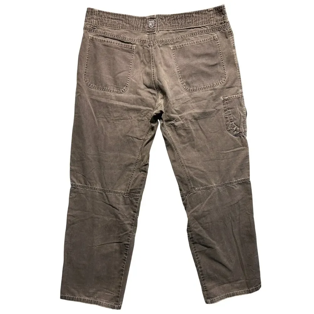 Kuhl Pants Mens 38x34 Brown Vintage Patina Dye Crag Series Hiking Outdoor
